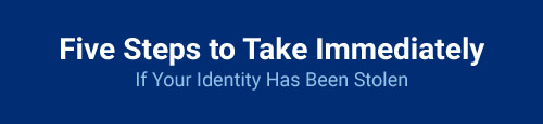Five Steps to Take Immediately If Your Identity Has Been Stolen
