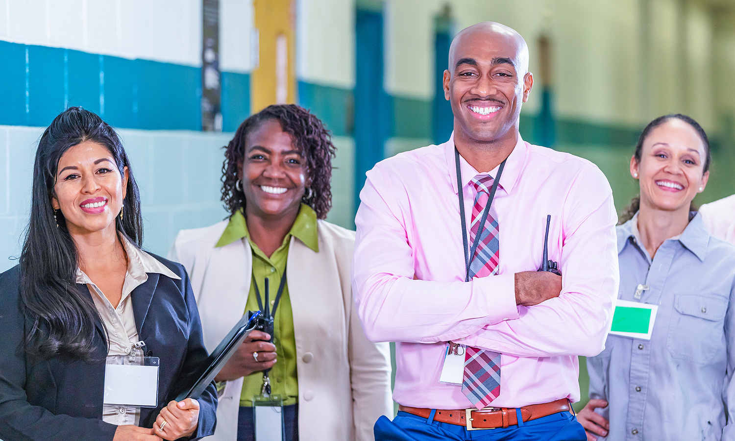 Group of teachers smiling together